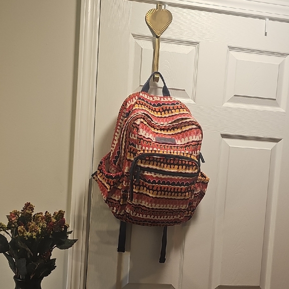 Vera Bradley Colorful Geometric Patterned Women's Backpack - Picture 1 of 14